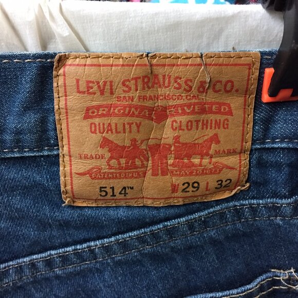 Levis 514 Straight Fit Blue Jeans Size 29Wx32L - Picture 3 of 4